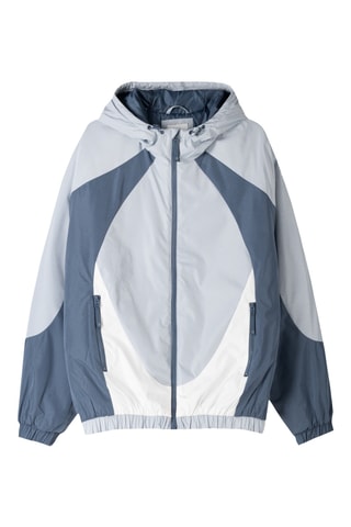 Cortavientos con capucha - Azul claro