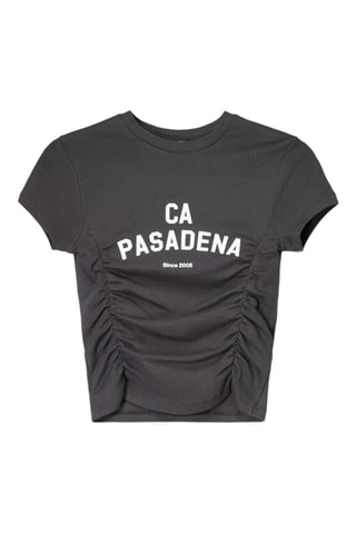 Crop top drapeado - Antracita