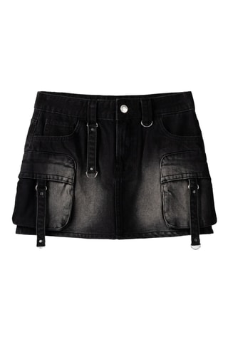 Minifalda vaquera - Negro