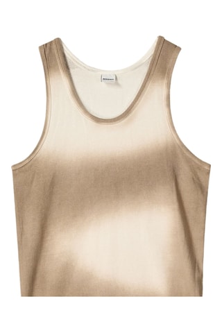 Camiseta de tirantes dip-dye - Beige y marrón