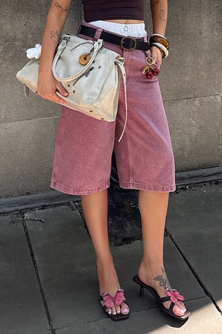 Short vaquero - Rosa empolvado