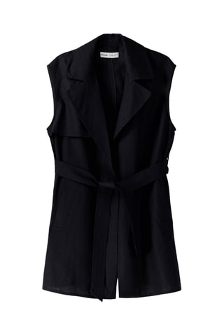 Chaleco de lino - Negro