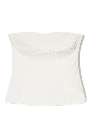 Top bustier - Blanco
