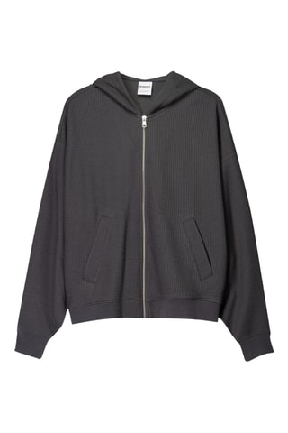 Cárdigan con capucha - Gris oscuro