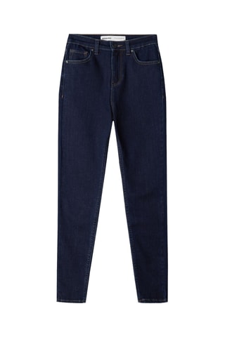 Vaquero skinny fit de tiro alto - Azul marino
