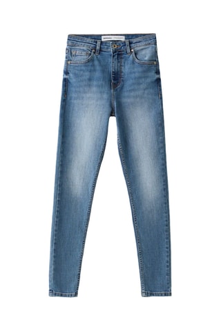 Vaquero skinny fit de tiro alto - Azul