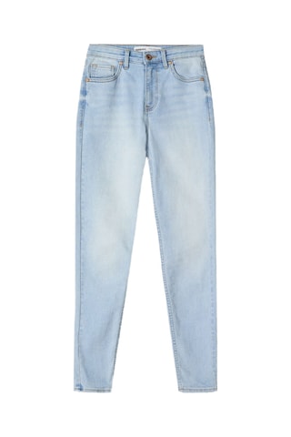 Vaquero skinny fit de tiro alto - Celeste