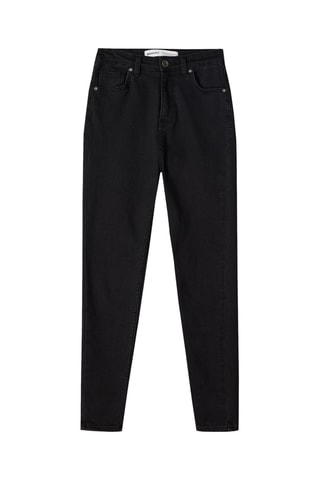 Vaquero skinny fit de tiro alto - Negro