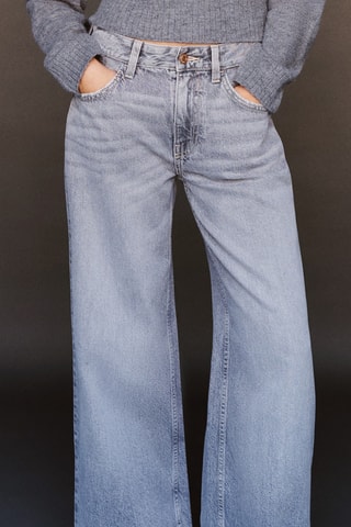 Vaquero wide leg - Gris claro