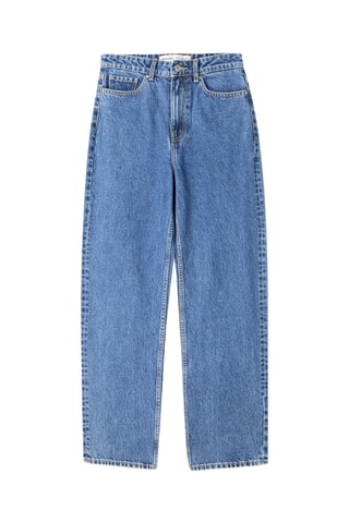 Vaquero mom de tiro alto - Azul claro