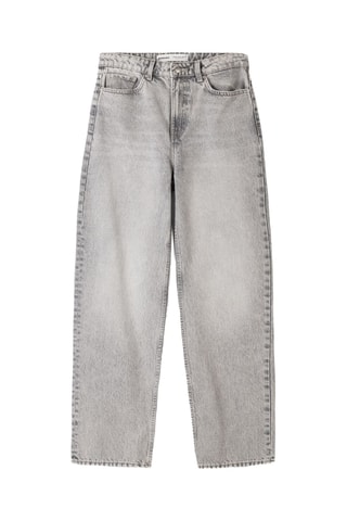 Vaquero mom de tiro alto - Gris claro