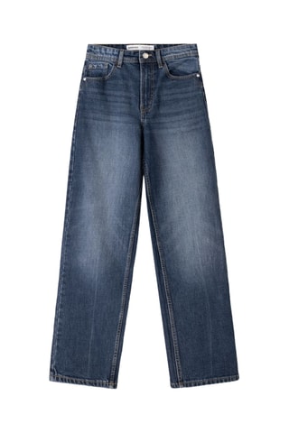 Vaquero straight de tiro alto - Azul oscuro