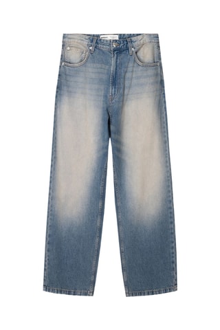 Vaquero baggy - Beige y azul cobalto