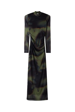 Vestido largo - Verde y negro