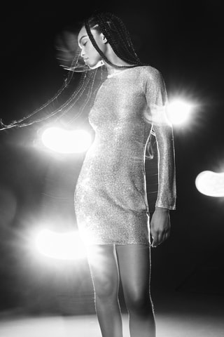 Vestido de tubo - Plateado