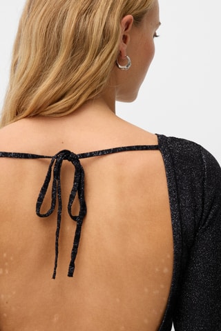 Vestido midi - Negro jaspeado