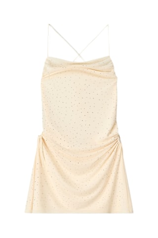 Vestido drapeado - Crudo