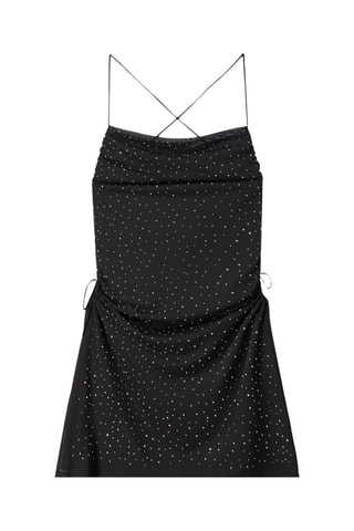 Vestido drapeado - Negro