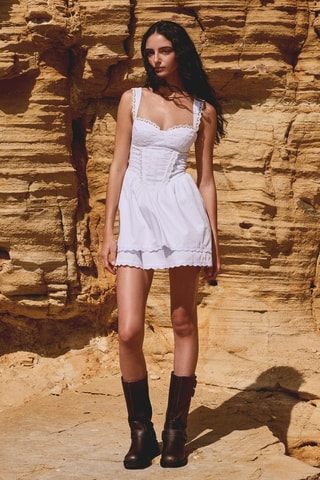 Vestido evasé - Crudo