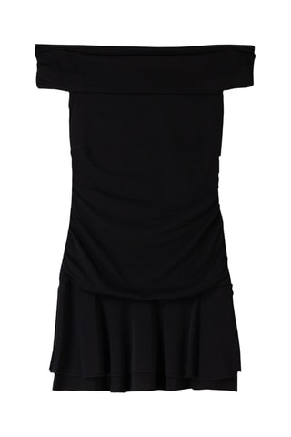 Vestido drapeado - Negro