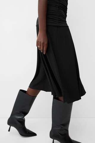 Vestido drapeado - Negro