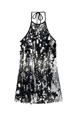 Vestido trapecio - Plateado