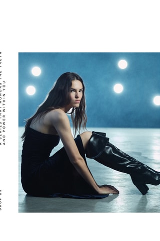 Vestido bustier de terciopelo - Azul noche