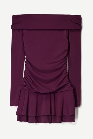 Vestido drapeado - Burdeos