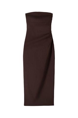 Vestido bustier - Marrón