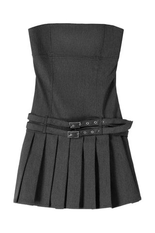 Vestido bustier - Gris oscuro jaspeado