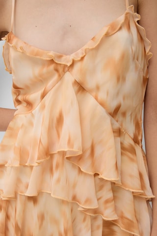 Vestido avolantado - Beige