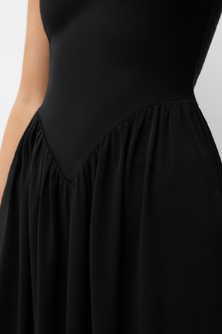 Vestido evasé - Negro