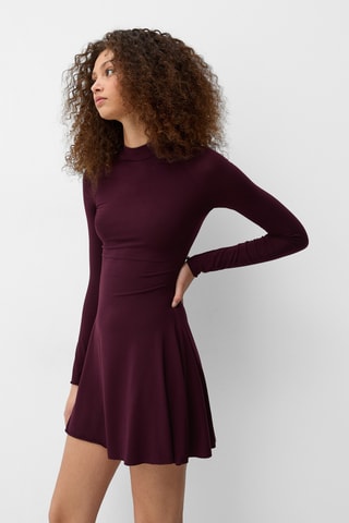 Vestido trapecio - Burdeos