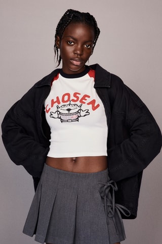 Falda plisada - Gris