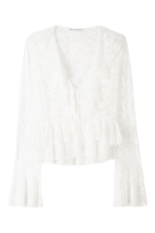 Blusa de encaje - Crudo