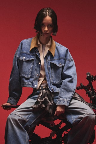 Chaqueta corta vaquera - Azul cobalto