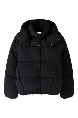Anorak con capucha - Negro