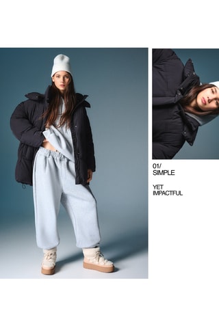 Anorak largo - Negro