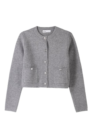 Cárdigan - Gris claro jaspeado