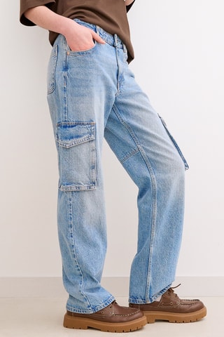 Vaquero cargo - Azul claro