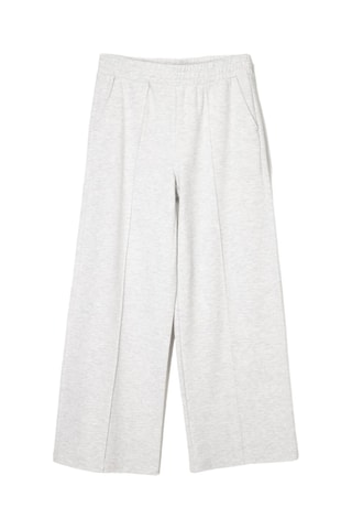 Pantalón wide leg - Gris claro jaspeado