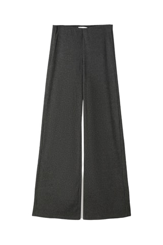 Pantalón wide leg - Gris oscuro jaspeado