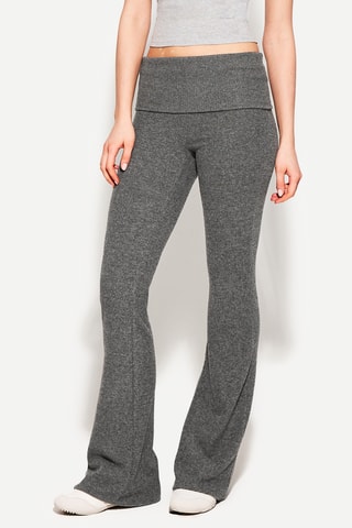 Pantalón flare - Gris oscuro jaspeado