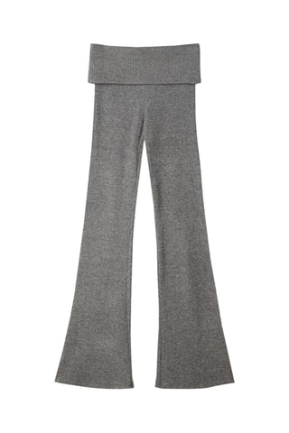 Pantalón flare - Gris oscuro jaspeado