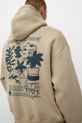 Sudadera con capucha - Beige