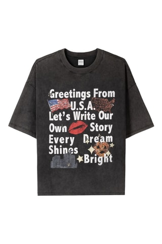 Camiseta - Negro jaspeado