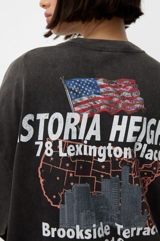 Camiseta - Negro jaspeado