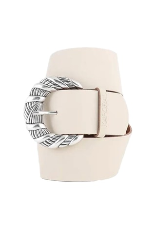 Cintura in pelle - Beige