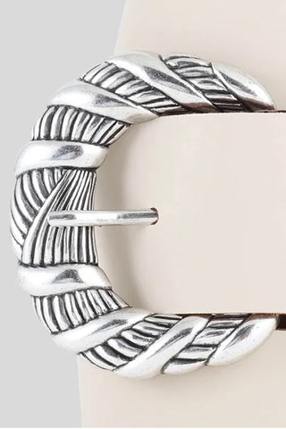 Cintura in pelle - Beige