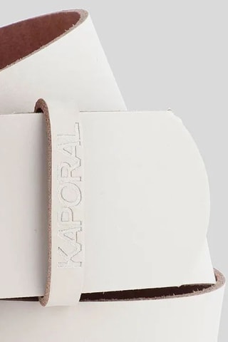 Cintura in pelle - Beige